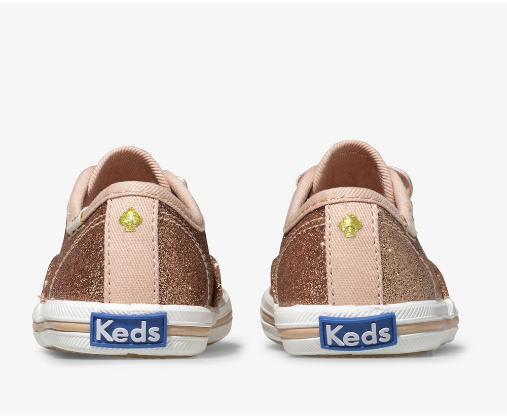 Tenis Keds Niña Rosas Dorados - Kate Spade New York Champion Glitter - 4573-MFLET